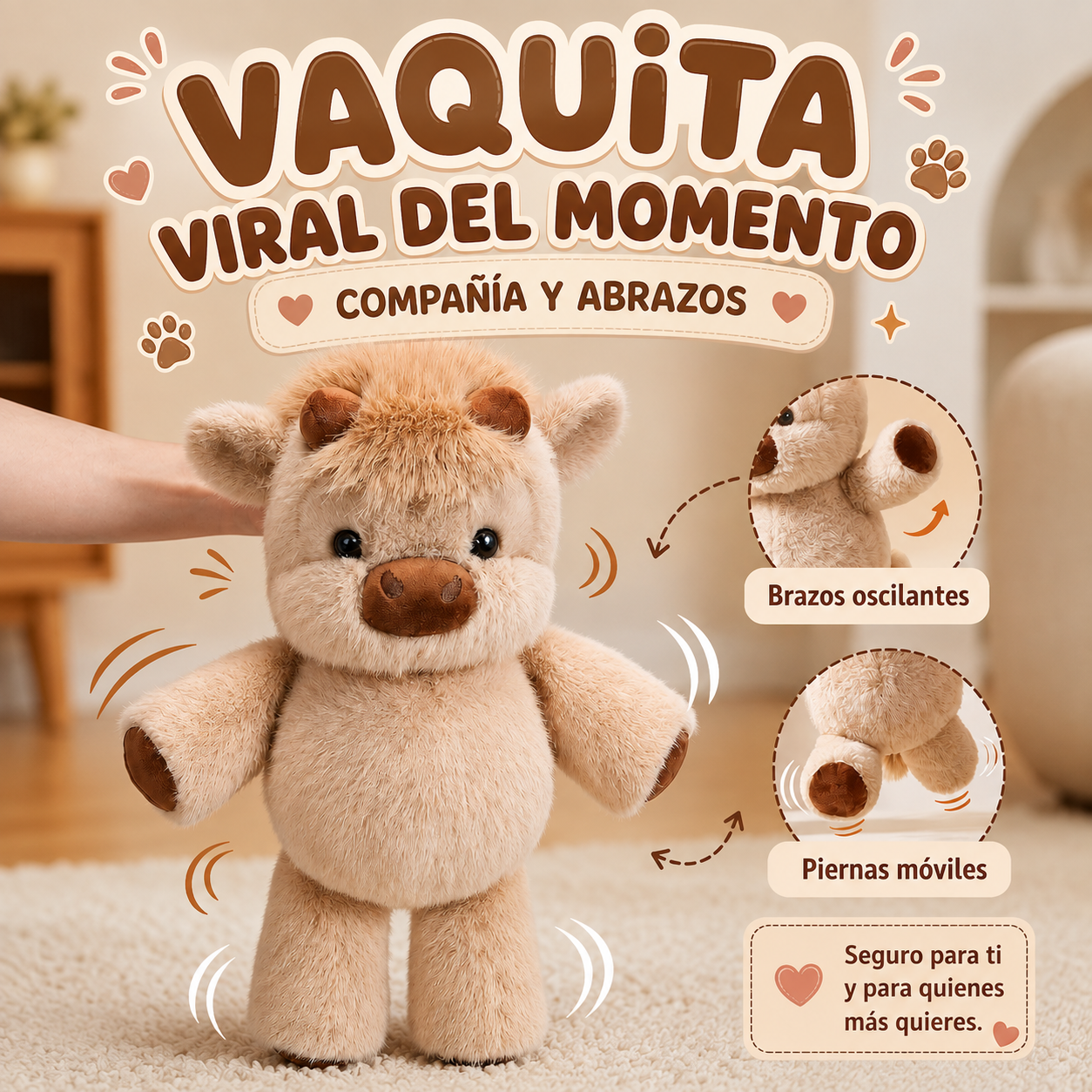 Peluche De Vaquita Escocesa Adorable